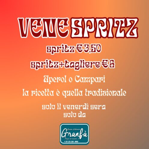 Venerdì Spritz: L’aperitivo di Granfà ad Anguillara