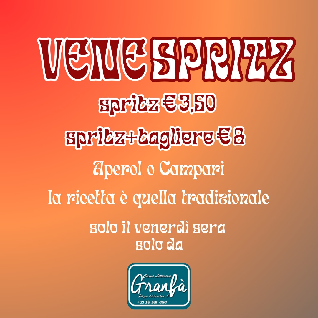 Venerdì Spritz: L’aperitivo di Granfà ad Anguillara