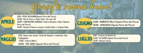 Gli eventi musicali di Granfà Cucina Letteraria