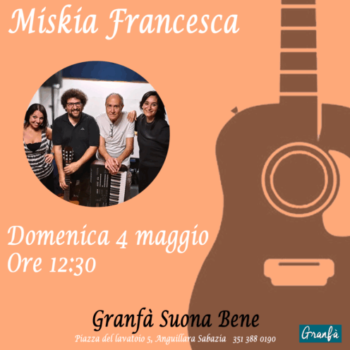 Miskia Franceska in concerto Domenica 4 maggio