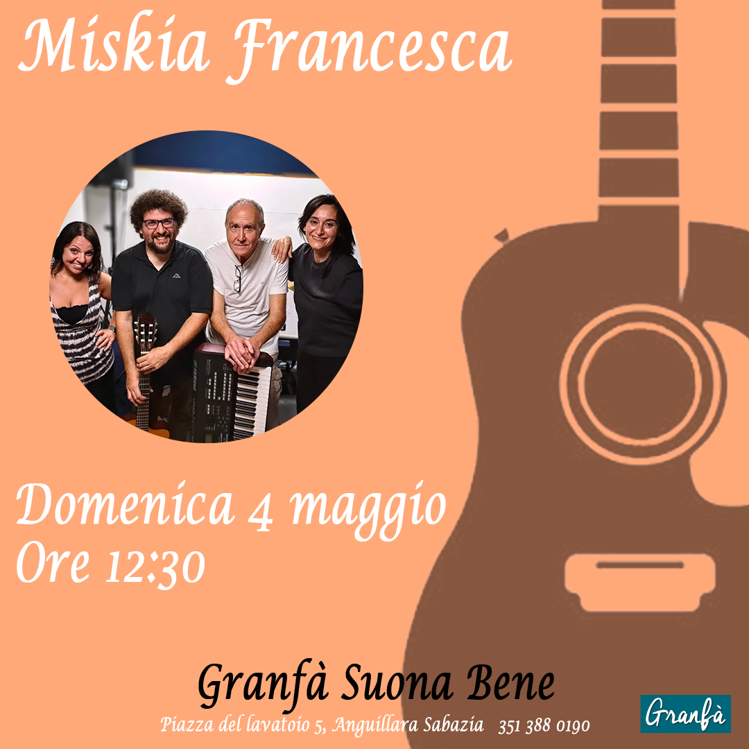 Miskia Franceska in concerto Domenica 4 maggio