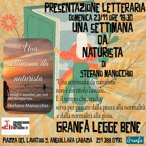 Presentazione letteraria: Una settimana da naturista di Stefano Manocchio
